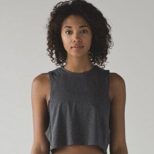 Lululemon Muscle Love Crop Tank in Dark Gray Size 6